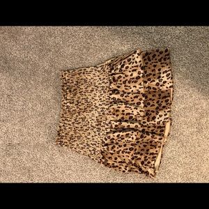 Leopard Print Ruffle Skirt
